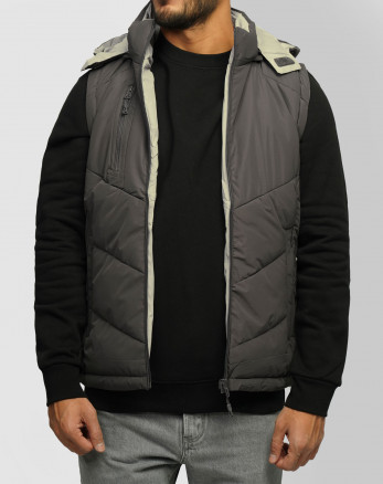 پافر مردانه کلاه دار خاکستری 24353175