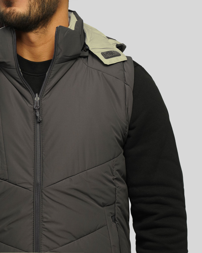 پافر مردانه کلاه دار خاکستری 24353175