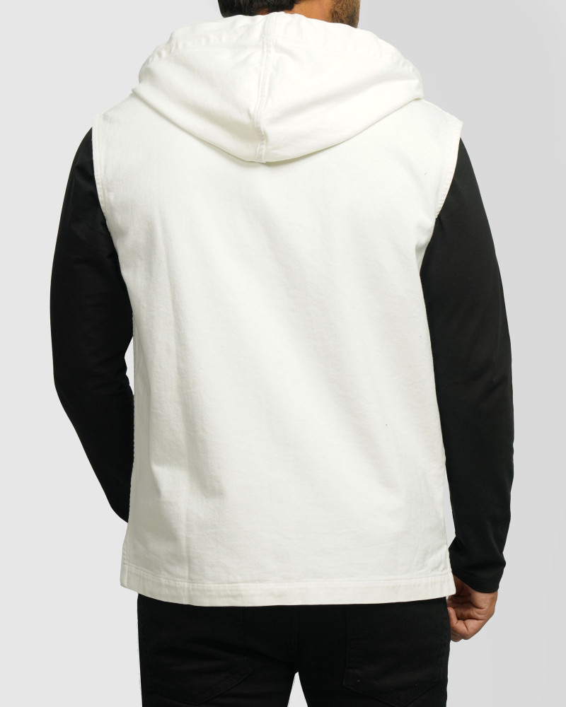 جلیقه کتان مردانه سفید 24314115