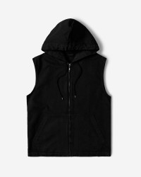 جلیقه کتان مردانه مشکی 24314115