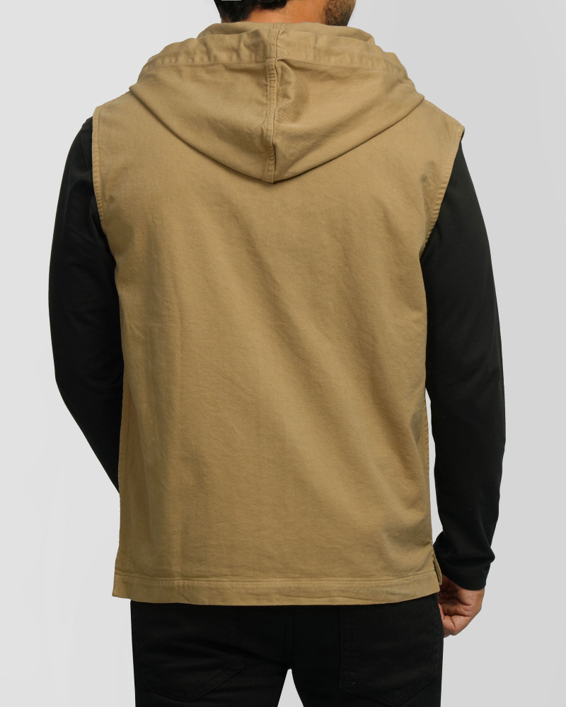 جلیقه کتان مردانه کرم 24314115