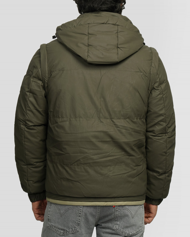 در فروشگاه اینترنتی لباس و خرید و قیمت کاپشن مردانه کلاه دار سبز 24316375