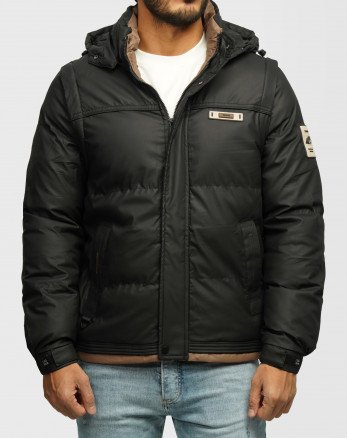 در فروشگاه اینترنتی لباس و خرید و قیمت کاپشن مردانه کلاه دار مشکی 24316375