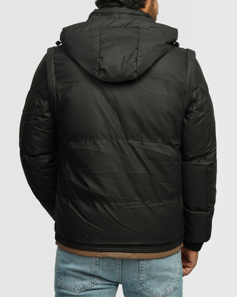 در فروشگاه اینترنتی لباس و خرید و قیمت کاپشن مردانه کلاه دار مشکی 24316375