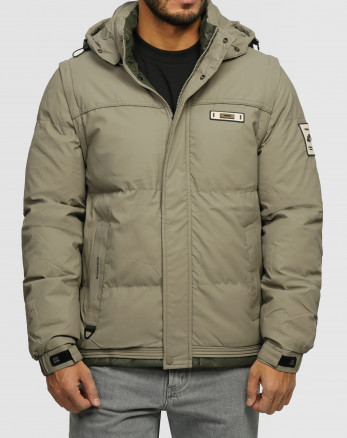 خرید و قیمت کاپشن مردانه کلاه دار سبز روشن 24316375