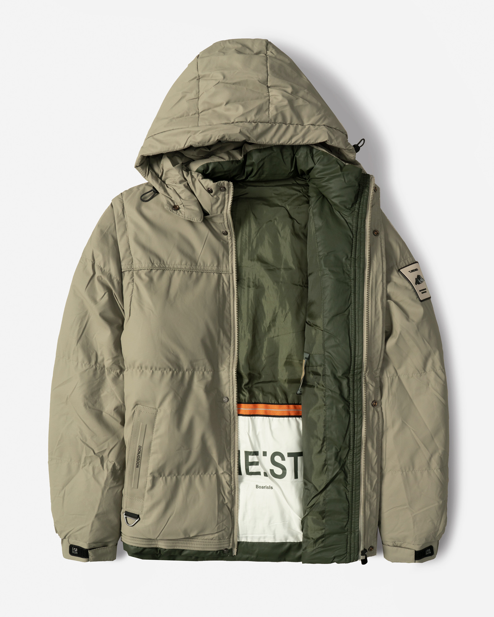 خرید و قیمت کاپشن مردانه کلاه دار سبز روشن 24316375