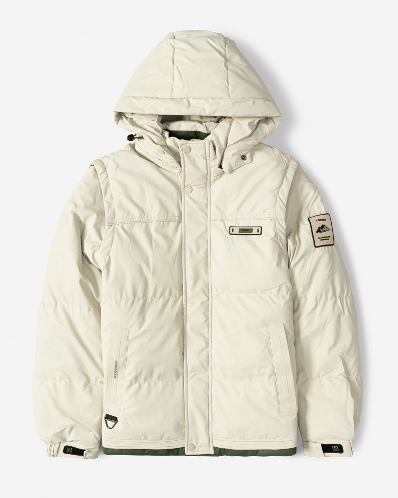 در فروشگاه اینترنتی لباس و خرید و قیمت کاپشن مردانه کلاه دار کرم 24316375