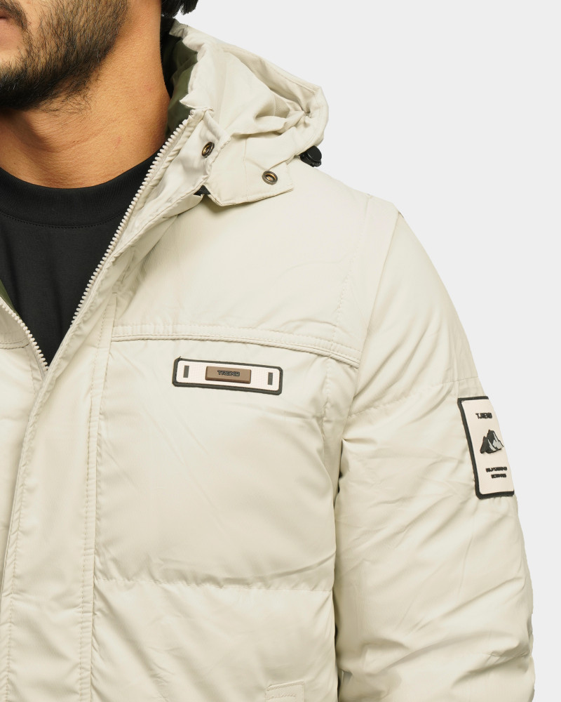 در فروشگاه اینترنتی لباس و خرید و قیمت کاپشن مردانه کلاه دار کرم 24316375