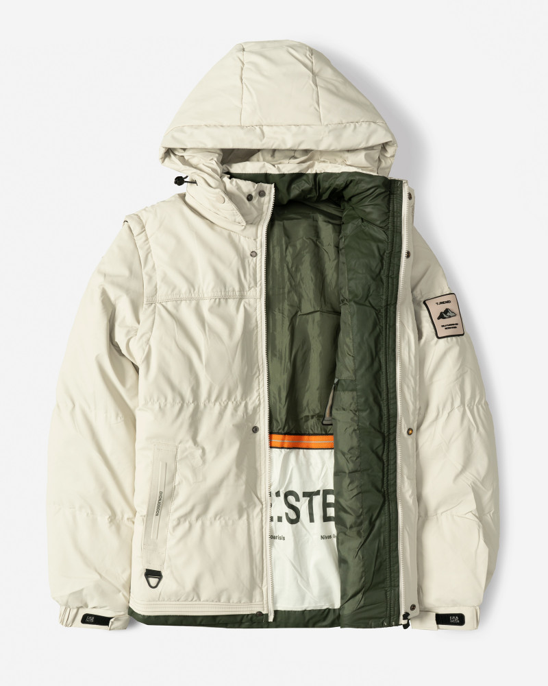 در فروشگاه اینترنتی لباس و خرید و قیمت کاپشن مردانه کلاه دار کرم 24316375