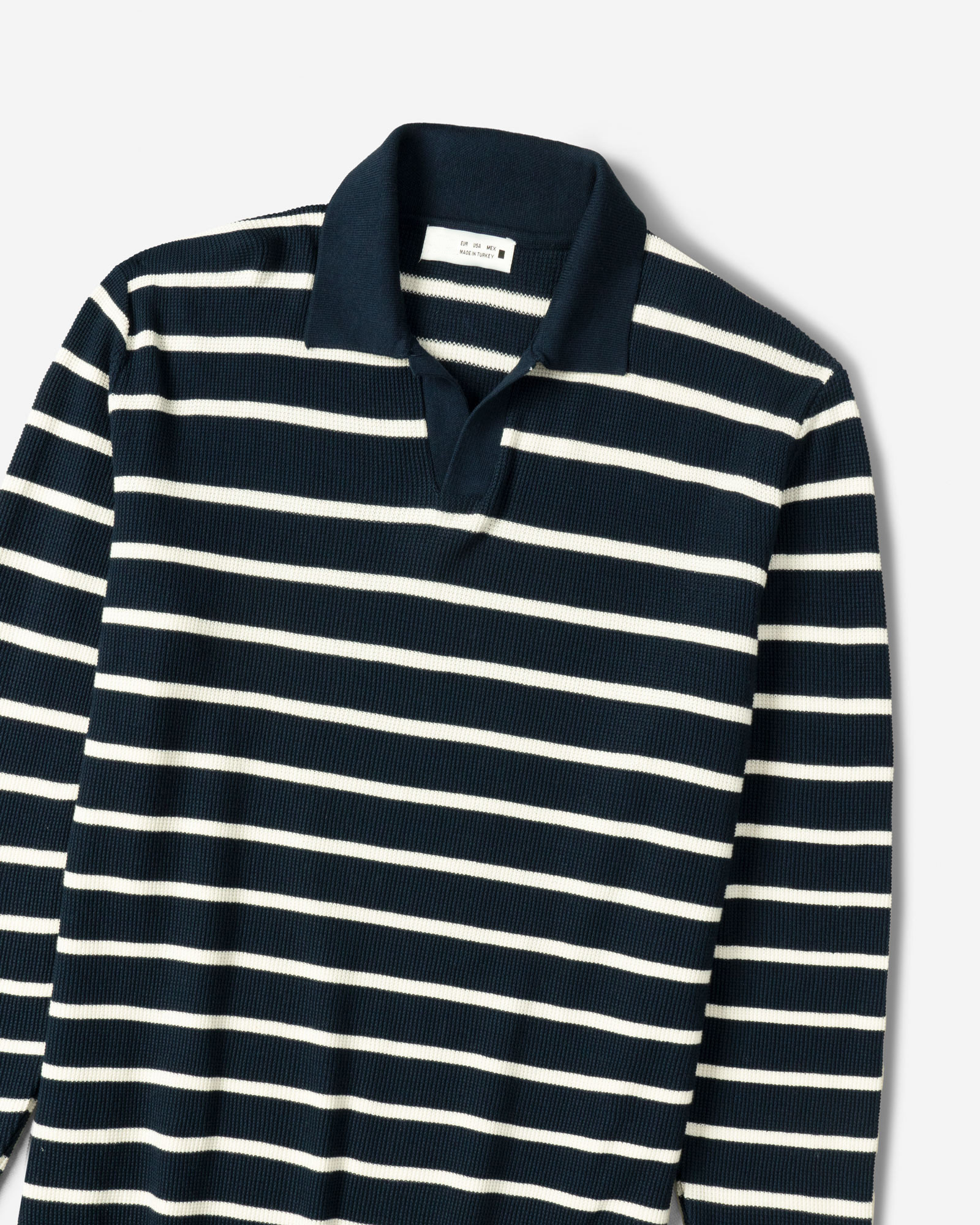 prim پولوشرت بافت آستین بلند مردانه سرمه ای 24386116