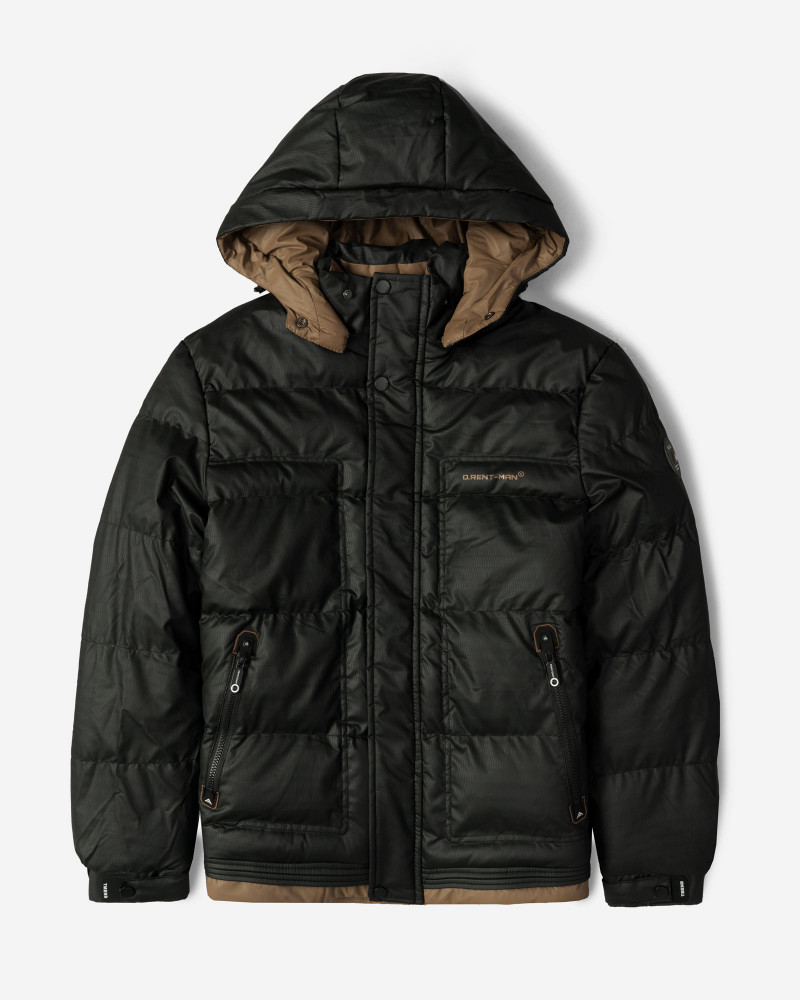 کاپشن مردانه کلاه دار مشکی 24316374