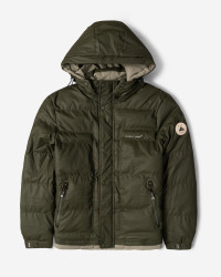 کاپشن مردانه کلاه دار سبز 24316374