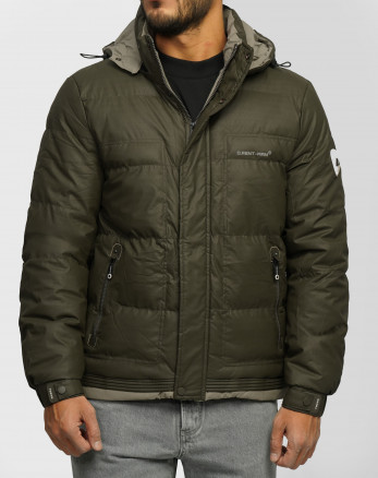 کاپشن مردانه کلاه دار سبز 24316374