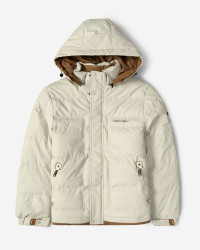 کاپشن مردانه کلاه دار کرم روشن 24316374