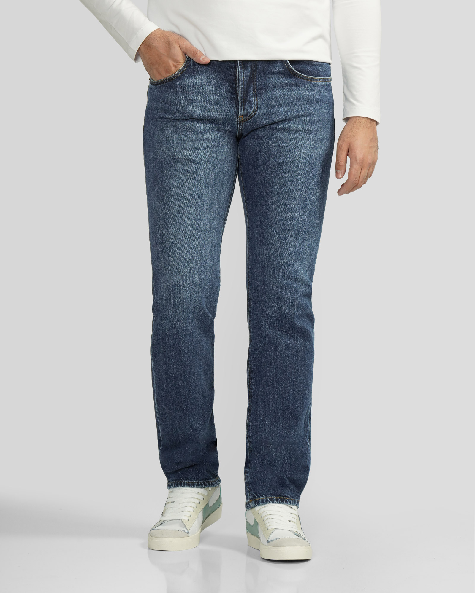 خرید و قیمت شلوار جین رگولار (Regular) ساده مردانه آبی 24312253