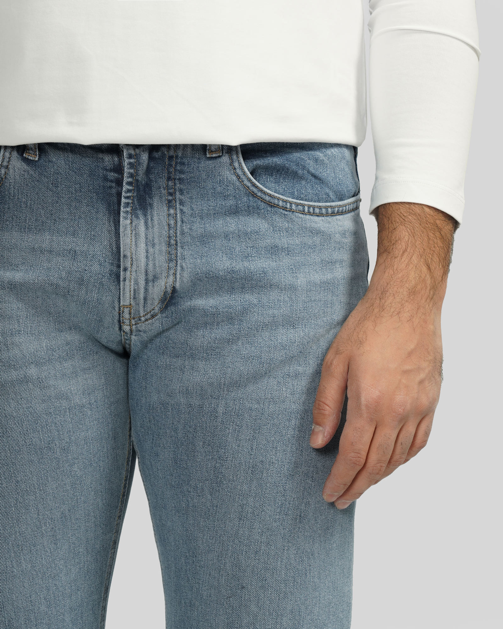 شلوار جین رگولار (Regular) ساده مردانه آبی 24312250