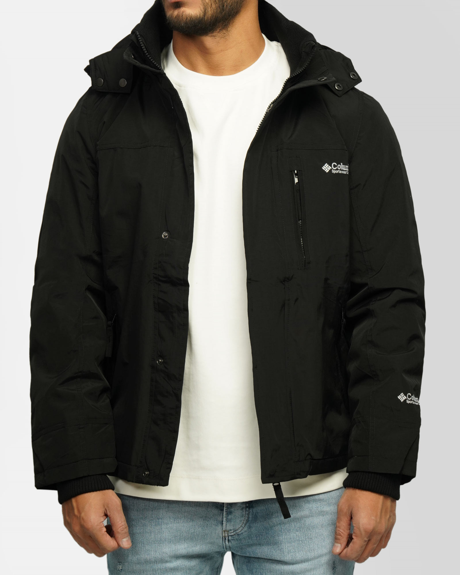 کاپشن مردانه کلاه دار مشکی 24316382