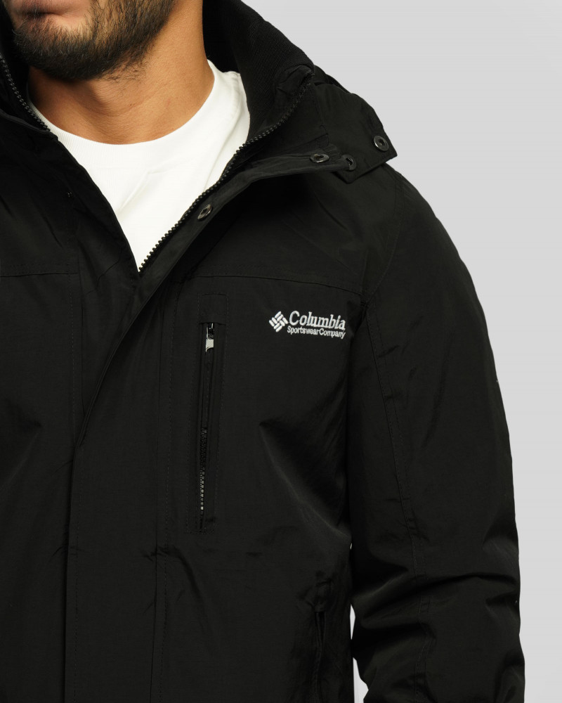 کاپشن مردانه کلاه دار مشکی 24316382