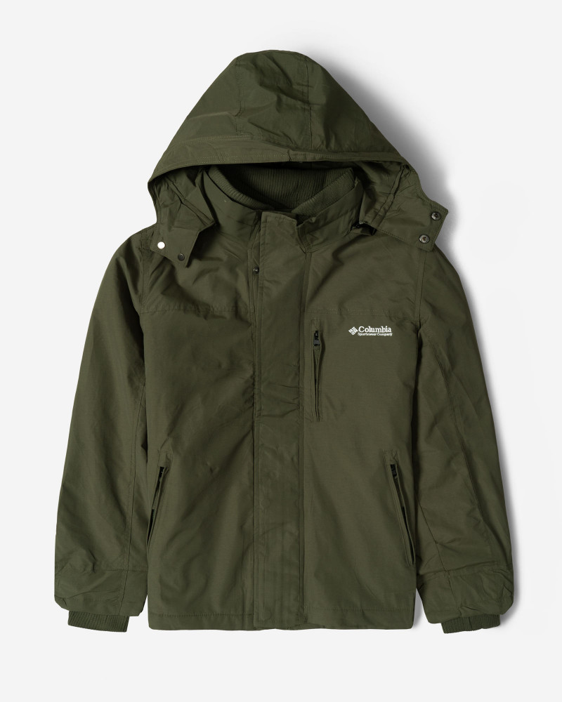 کاپشن مردانه کلاه دار سبز 24316382