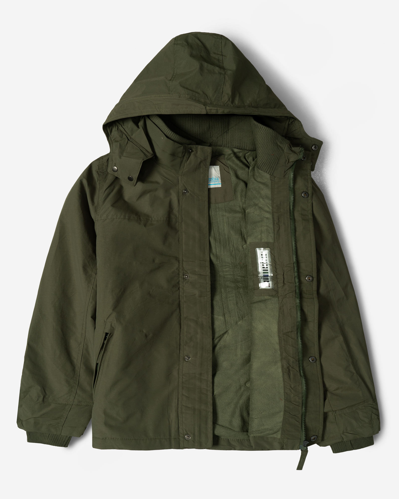 کاپشن مردانه کلاه دار سبز 24316382