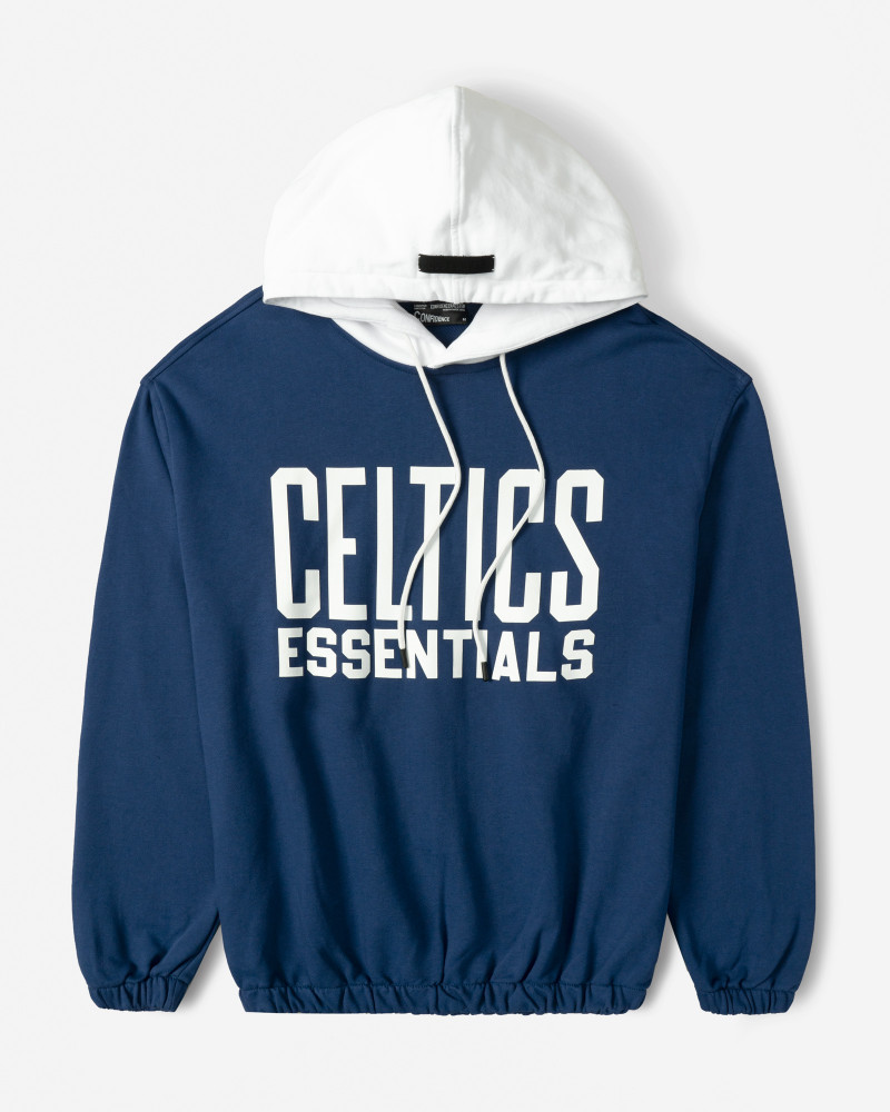 خرید و قیمت هودی کلاه دار طرح دار مردانه آبی 24371263