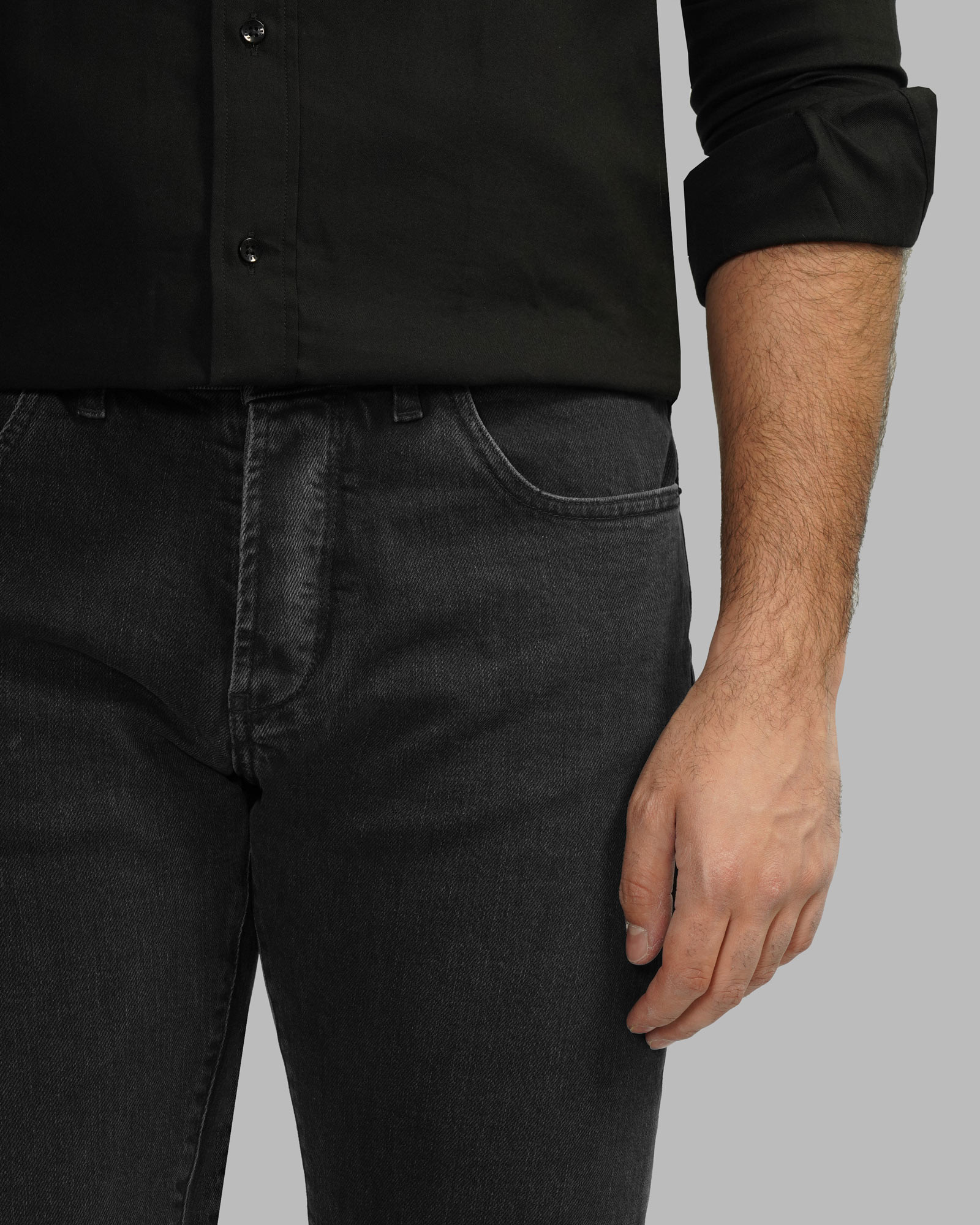 شلوار جین مینی (Mini) ساده مردانه مشکی 24324808