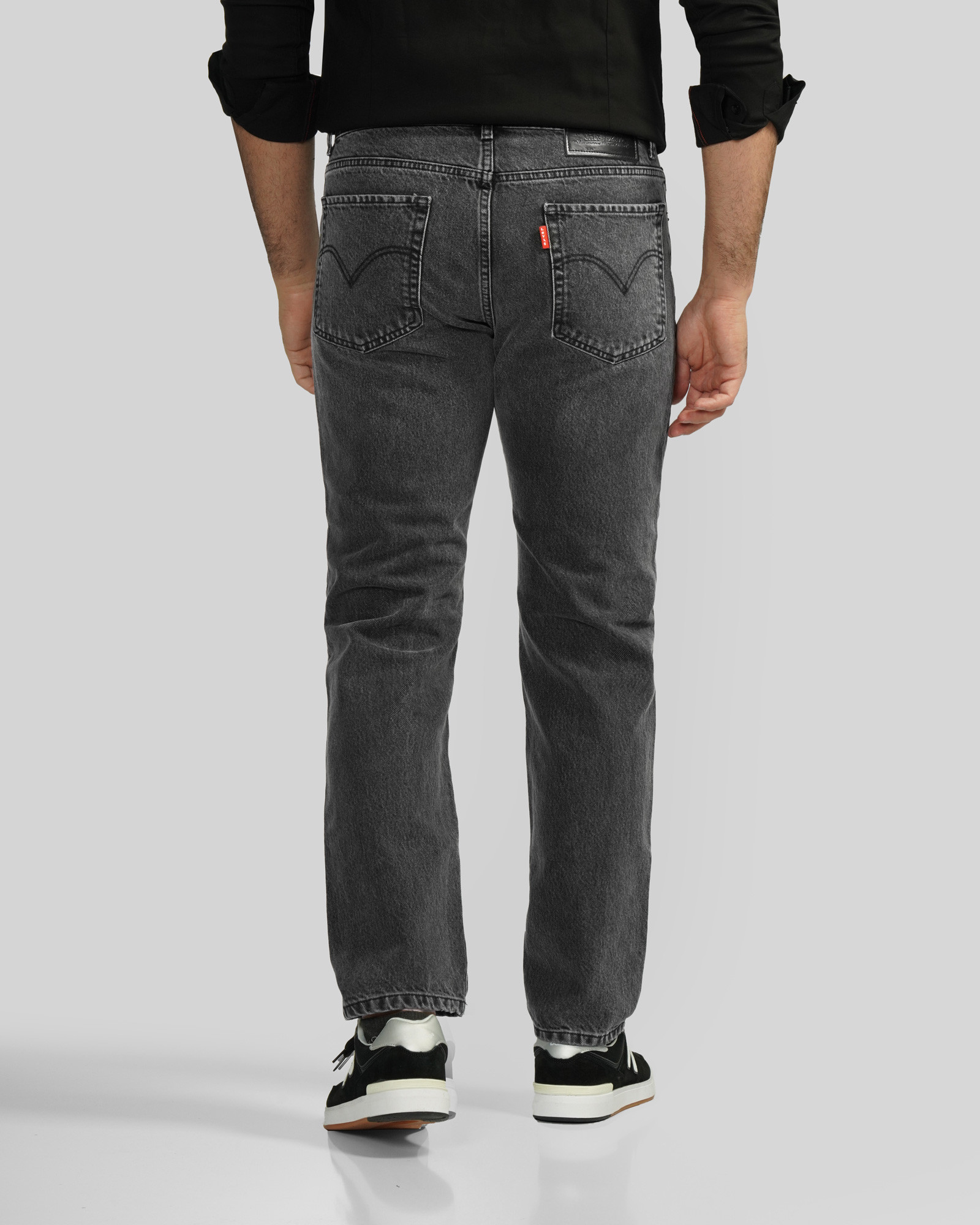 خرید و قیمت شلوار جین رگولار (Relax vintage) ساده مردانه خاکستری تیره 24312254