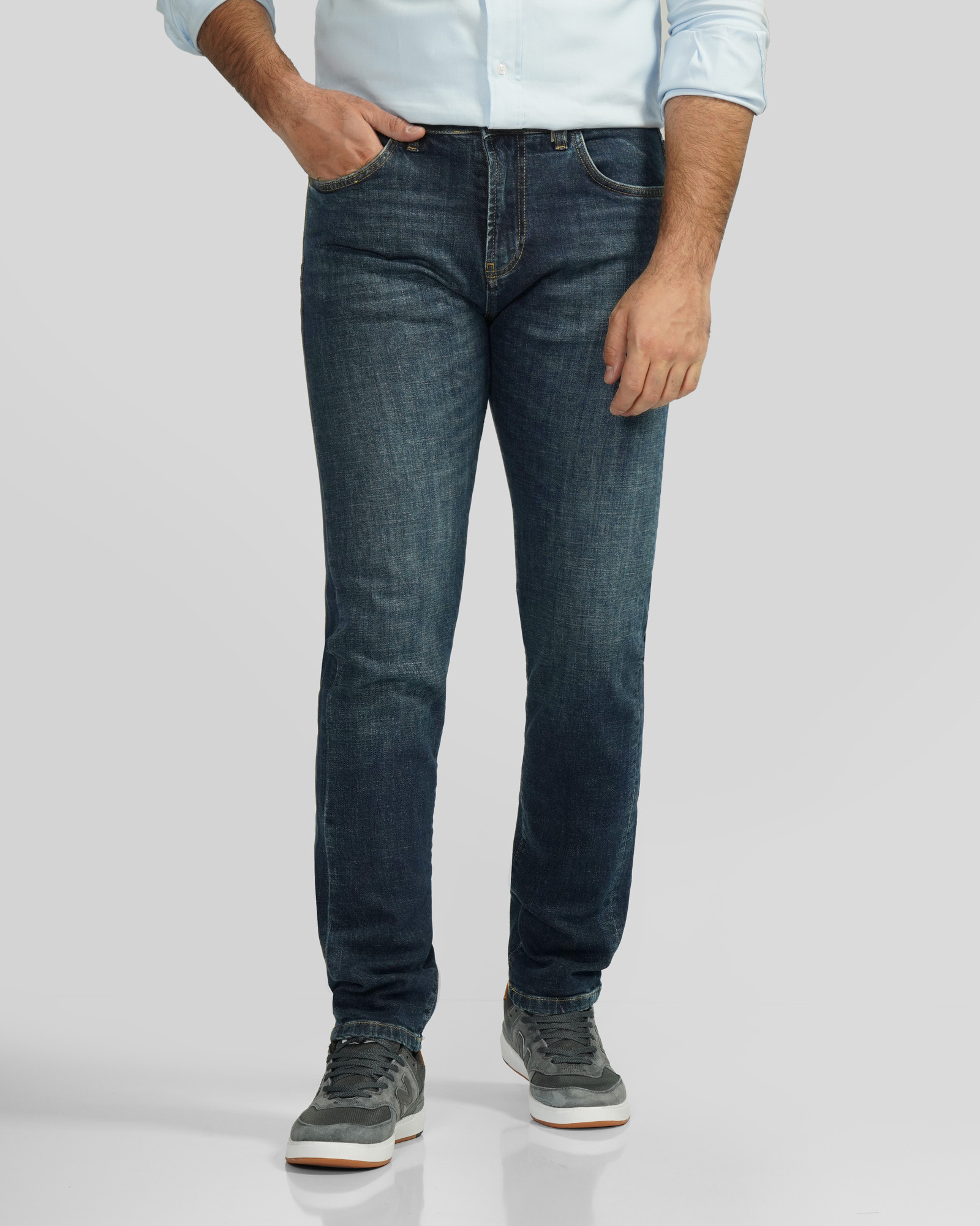 خرید و قیمت شلوار جین اسلیم ساده مردانه سرمه ای 24311449