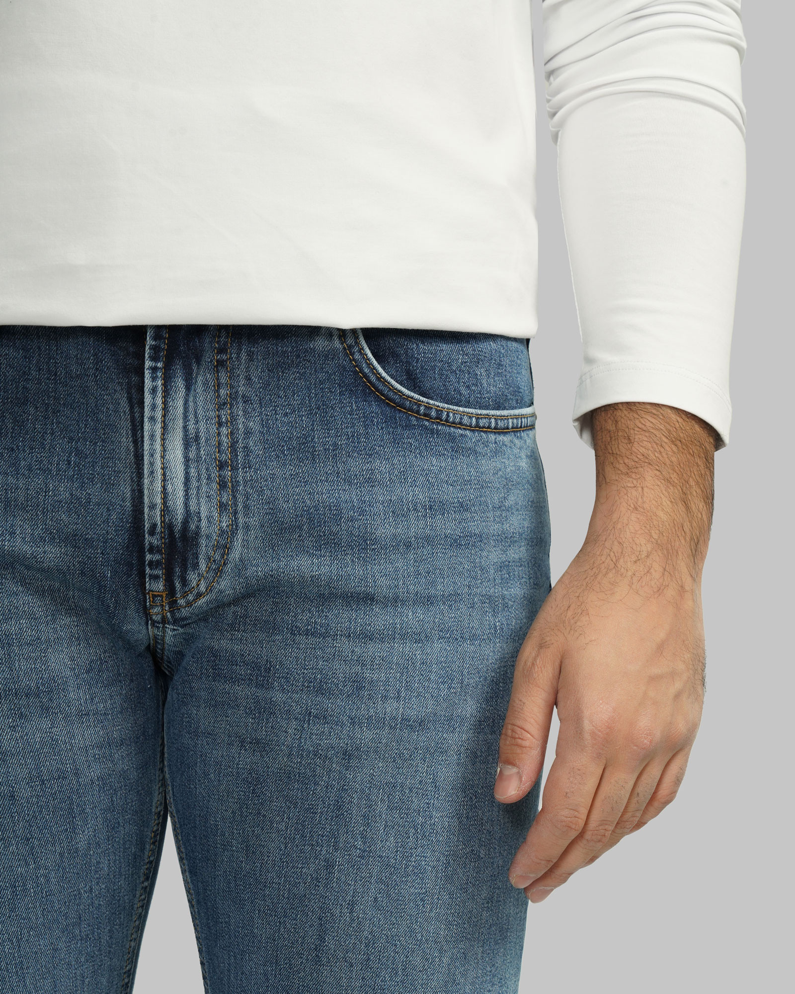 خرید و قیمت شلوار جین رگولار (Regular) ساده مردانه آبی 24312252