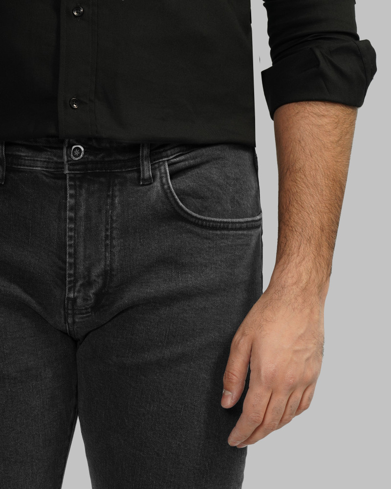 خرید و قیمت شلوار جین رگولار (Regular) ساده مردانه مشکی 24312251