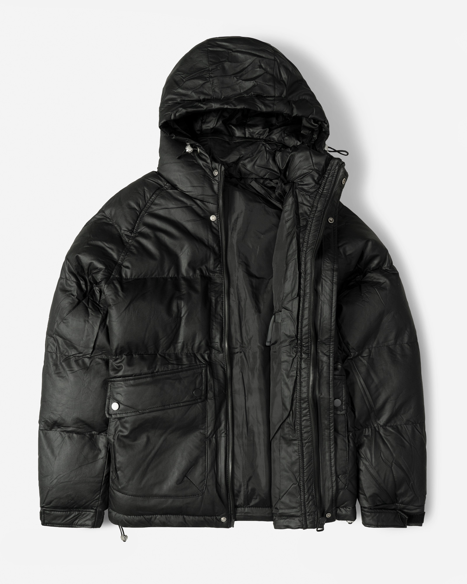 خرید و قیمت کاپشن مردانه کلاه دار مشکی 24316378