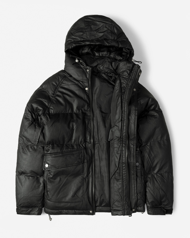 خرید و قیمت کاپشن مردانه کلاه دار مشکی 24316378