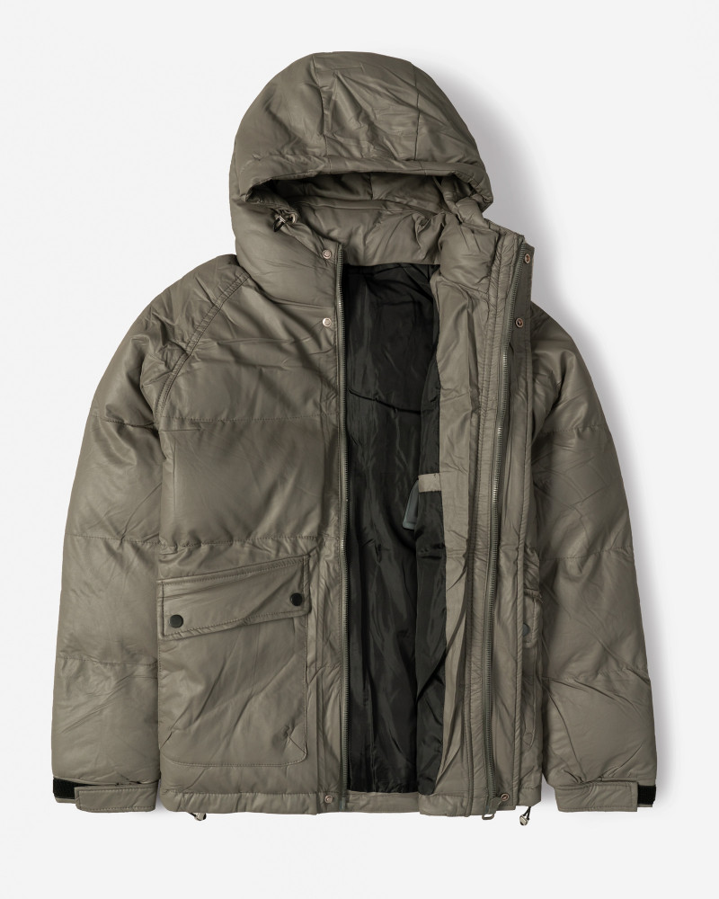 خرید و قیمت کاپشن مردانه کلاه دار خاکستری 24316378