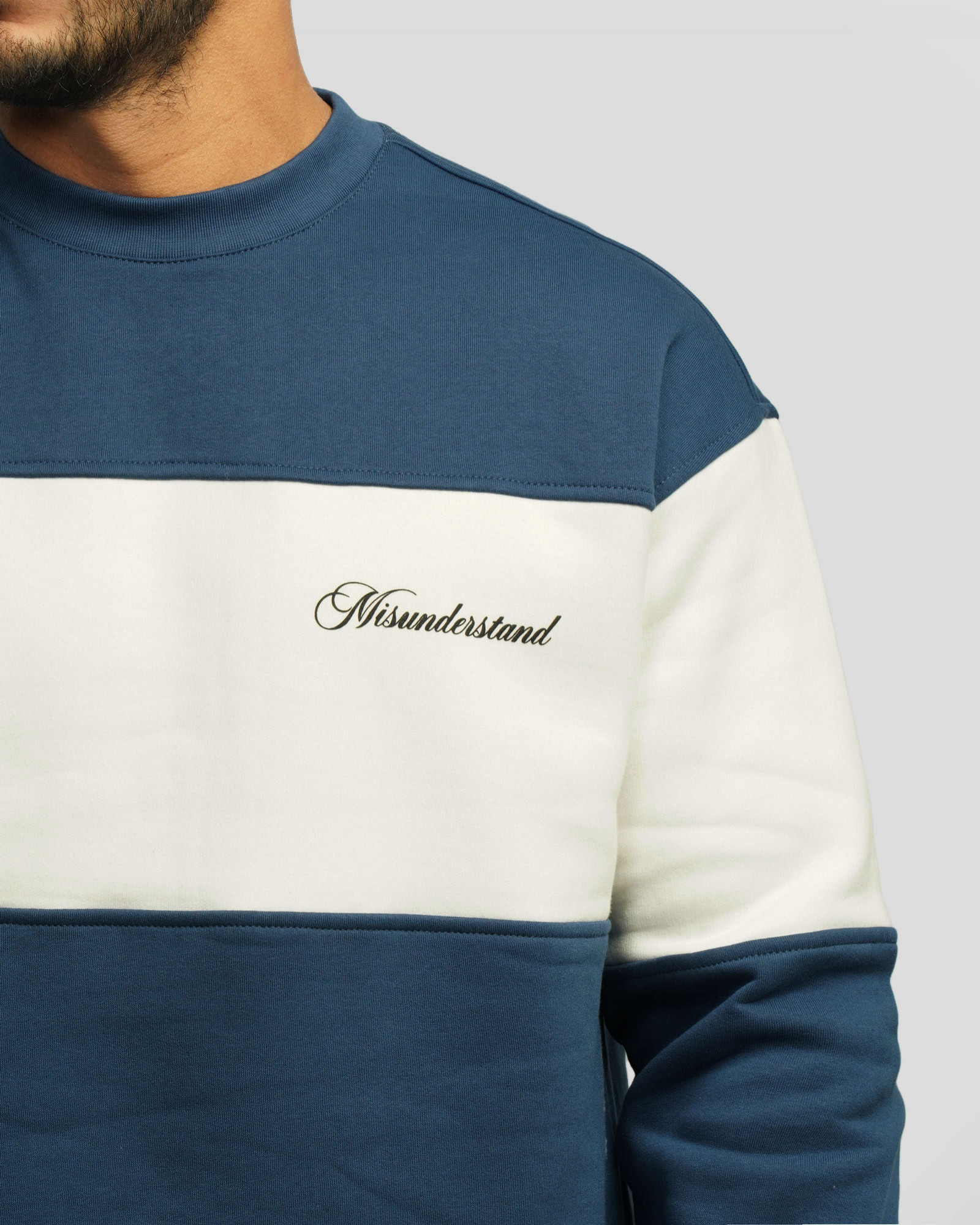 پلیور دورس یقه گرد مردانه آبی 24357250