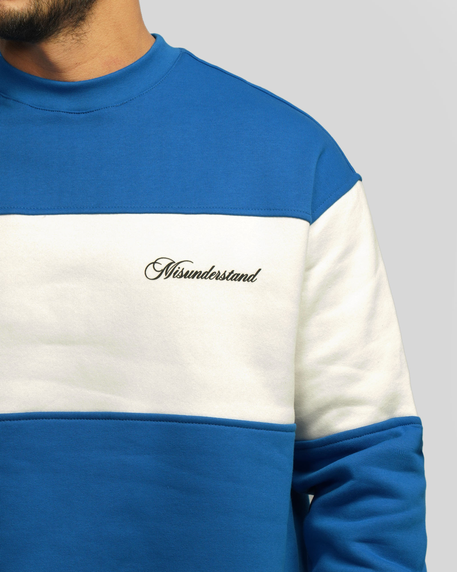 پلیور دورس یقه گرد مردانه آبی 24357250