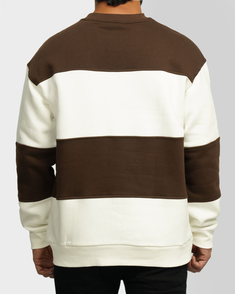 پلیور دورس یقه گرد مردانه قهوه ای 24357250