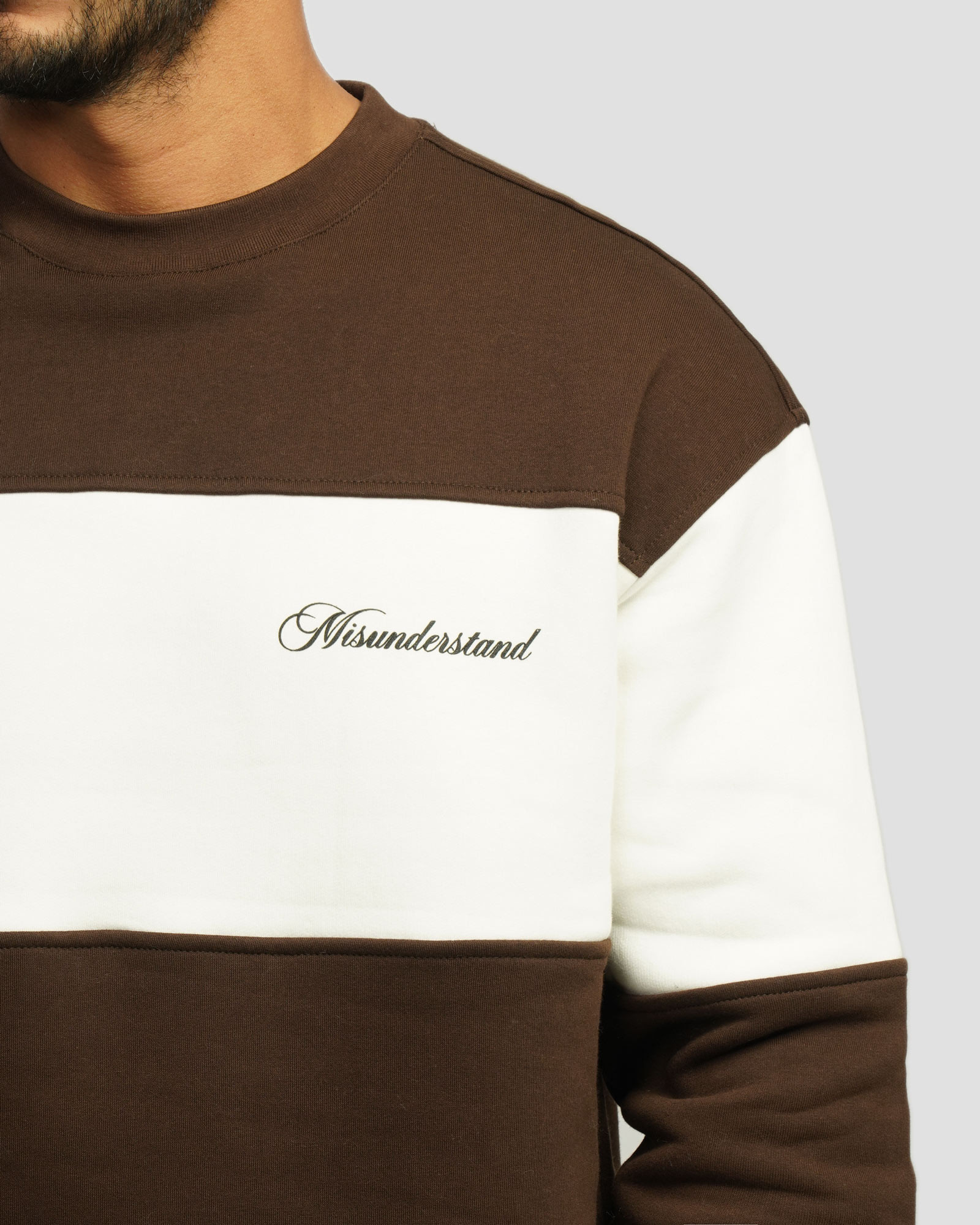 پلیور دورس یقه گرد مردانه قهوه ای 24357250