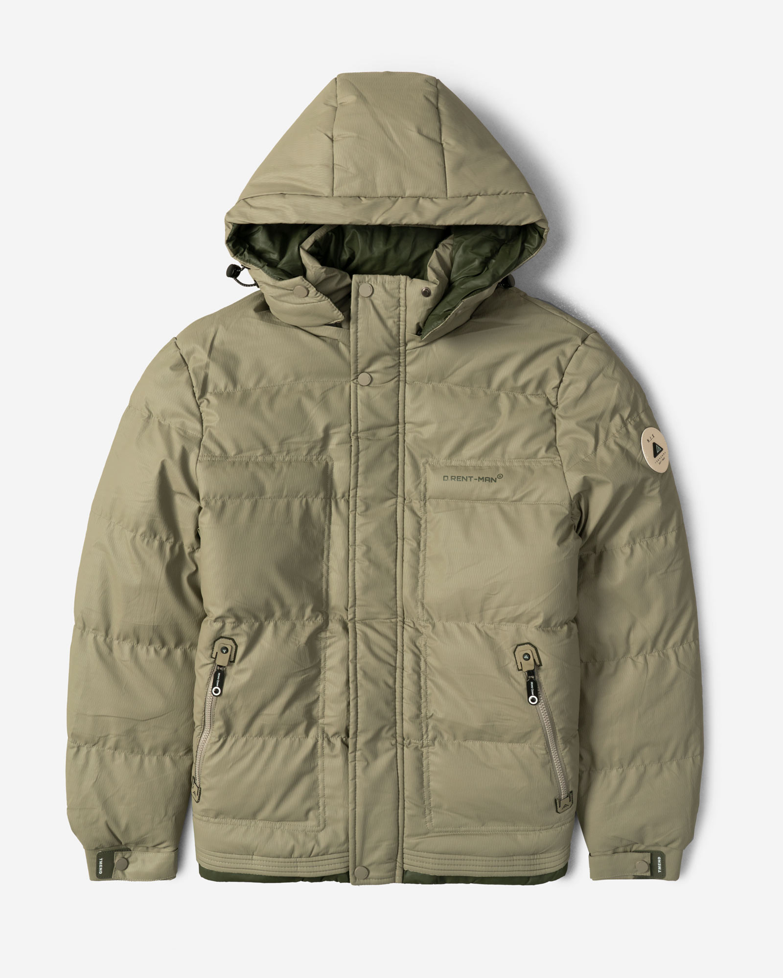 کاپشن مردانه کلاه دار سبز روشن 24316374