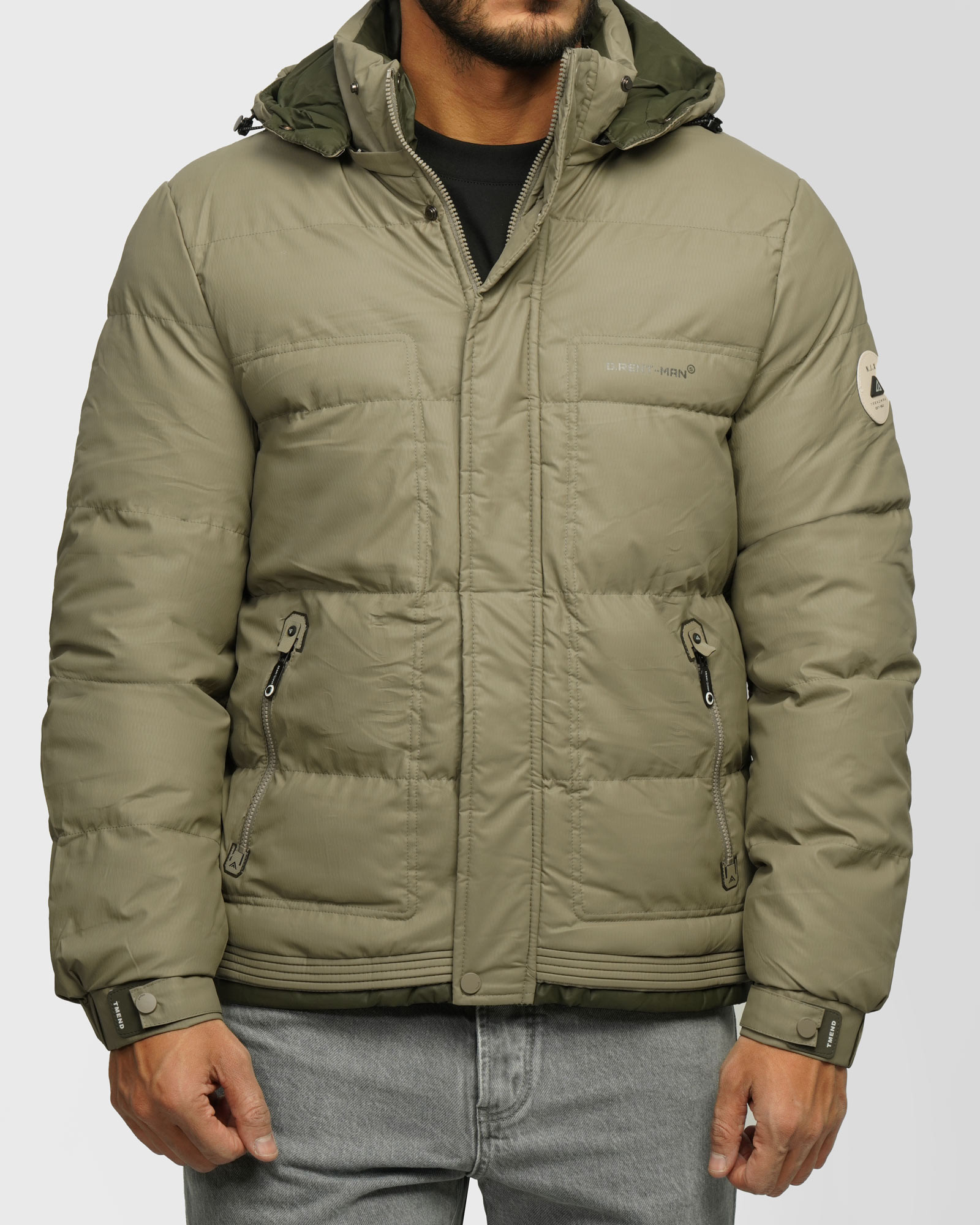 کاپشن مردانه کلاه دار سبز روشن 24316374