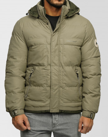 کاپشن مردانه کلاه دار سبز روشن 24316374