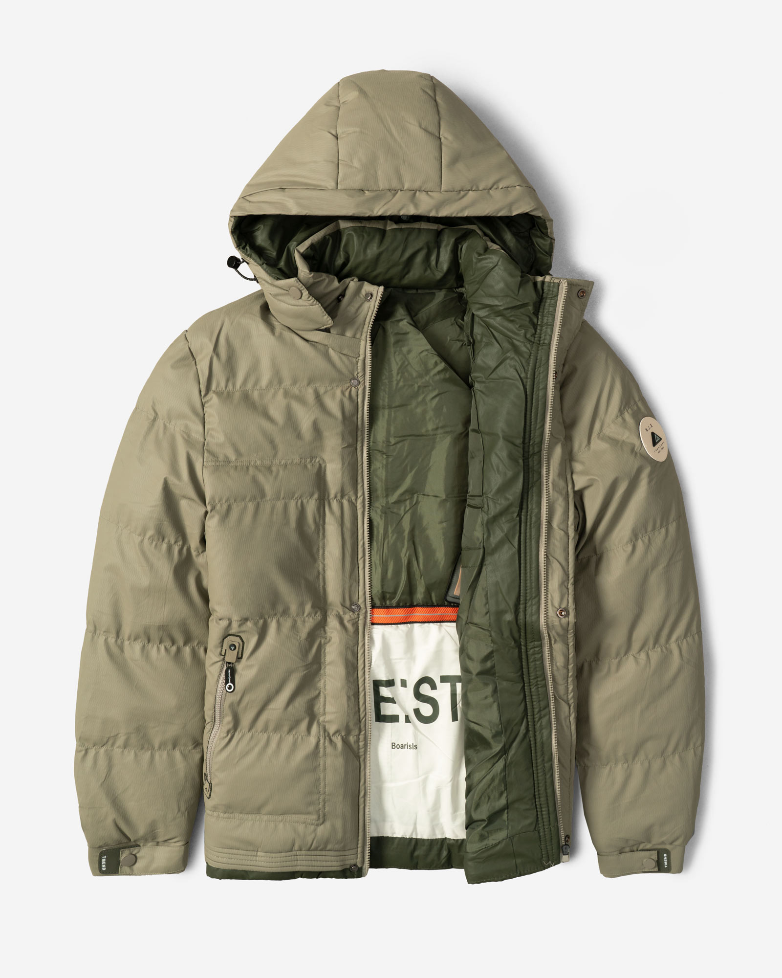 کاپشن مردانه کلاه دار سبز روشن 24316374