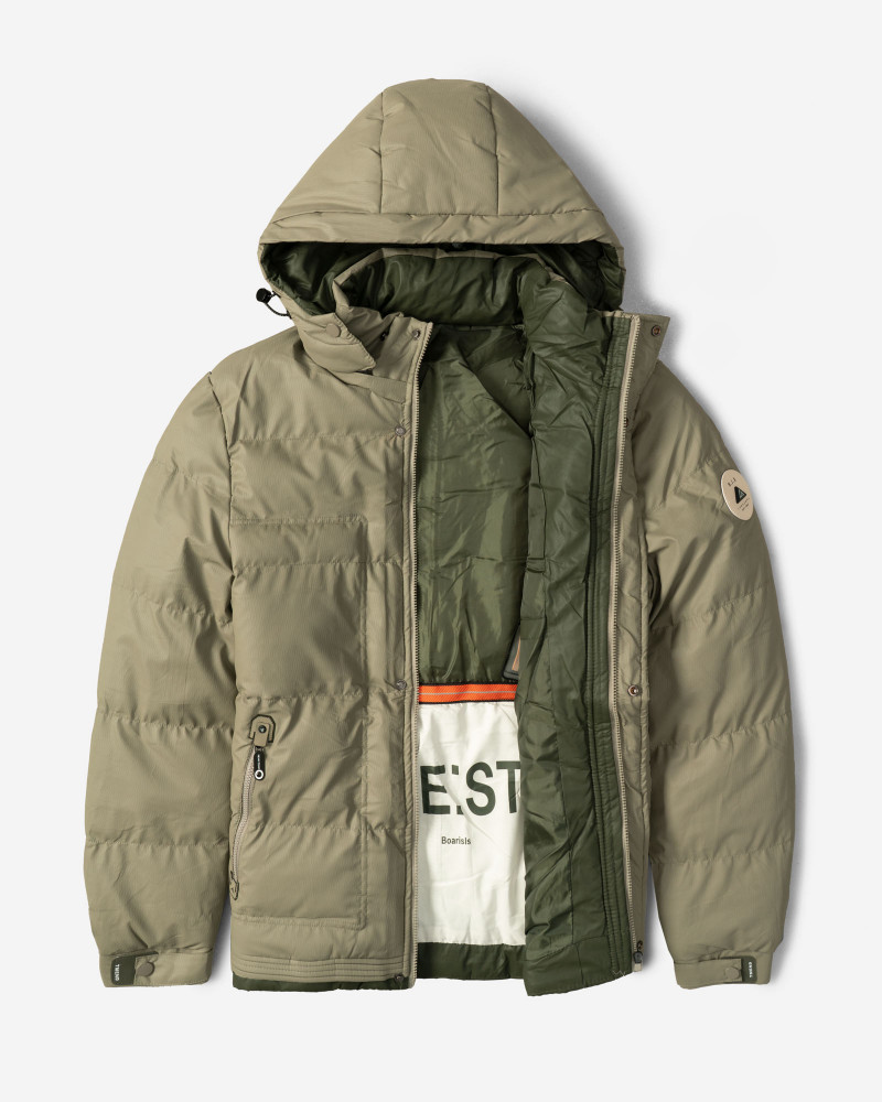 کاپشن مردانه کلاه دار سبز روشن 24316374