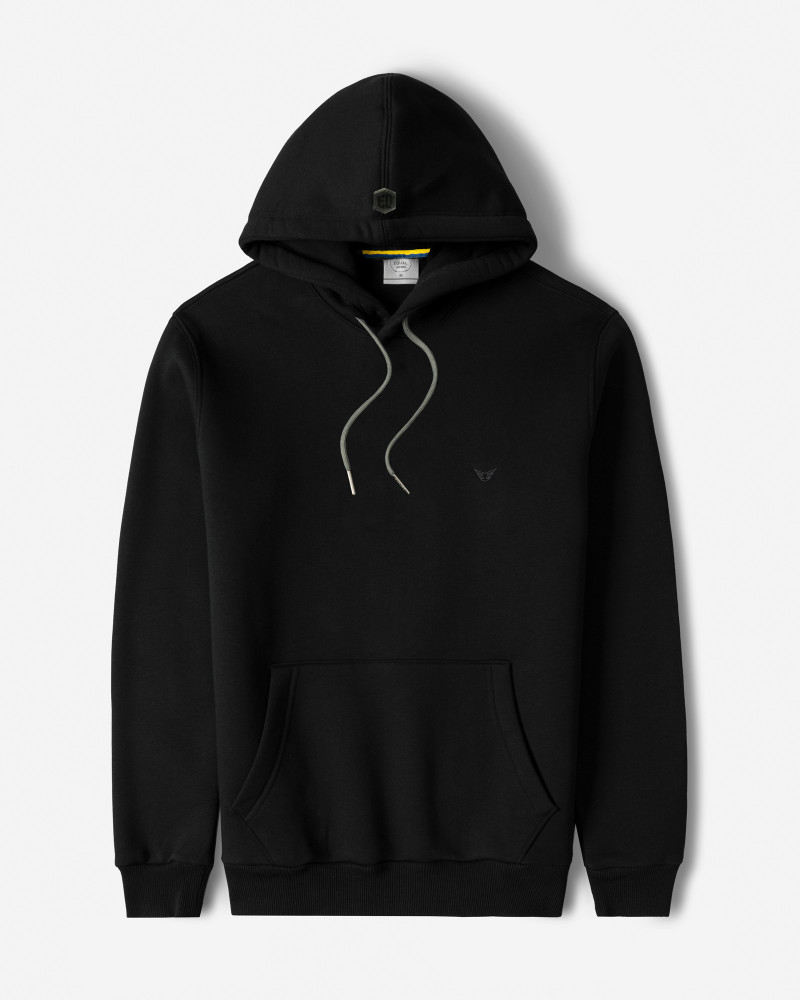 خرید و قیمت هودی کلاه دار ساده مشکی 24371255