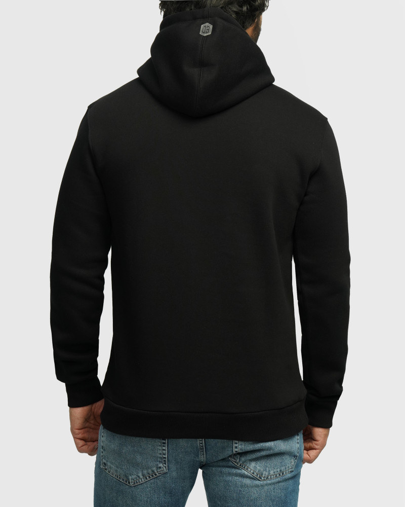 خرید و قیمت هودی کلاه دار ساده مشکی 24371255