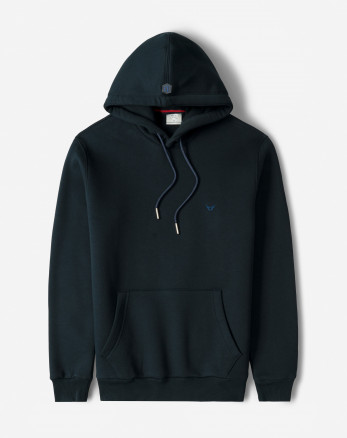 خرید و قیمت هودی کلاه دار ساده سرمه ای 24371255