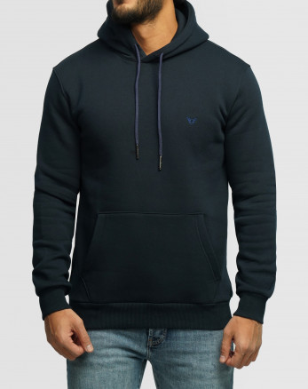 خرید و قیمت هودی کلاه دار ساده سرمه ای 24371255