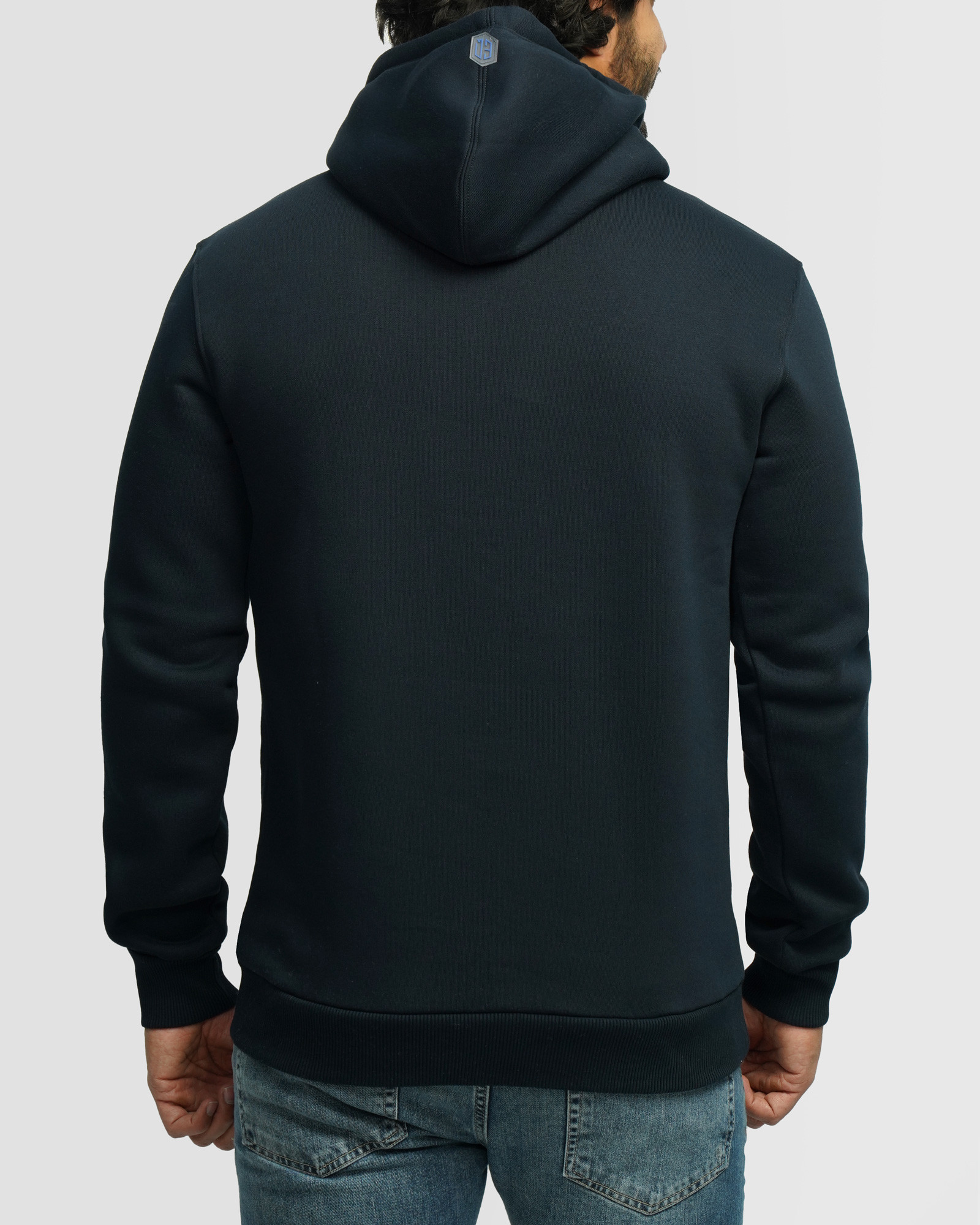 خرید و قیمت هودی کلاه دار ساده سرمه ای 24371255