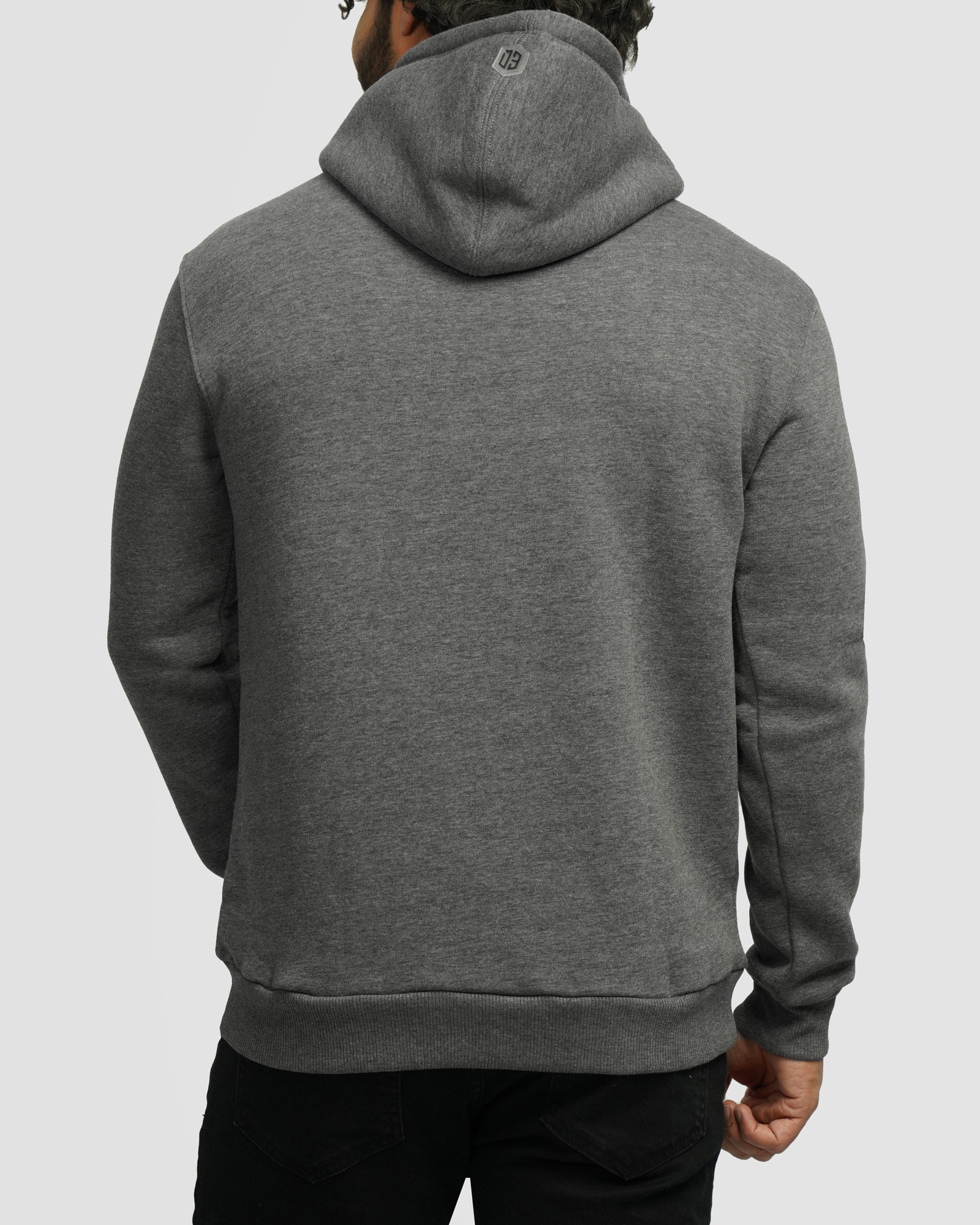 خرید و قیمت هودی کلاه دار ساده ذغالی 24371255