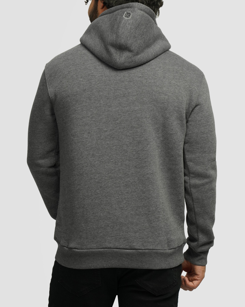 خرید و قیمت هودی کلاه دار ساده ذغالی 24371255