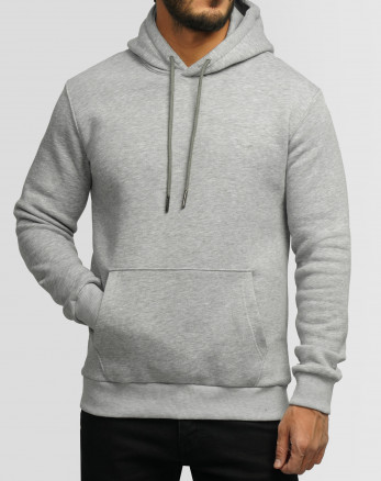 خرید و قیمت هودی کلاه دار ساده طوسی 24371255